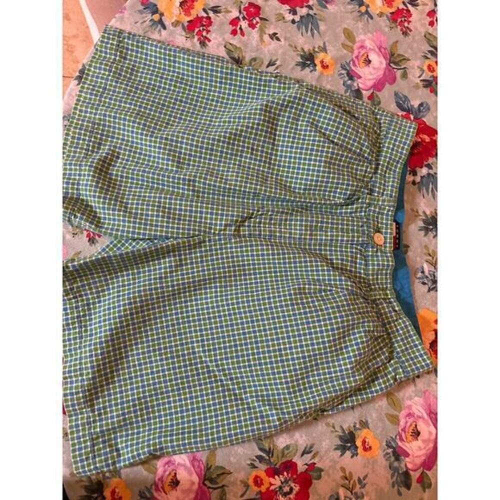Tommy Hilfiger‎ green blue plaid shorts size 10